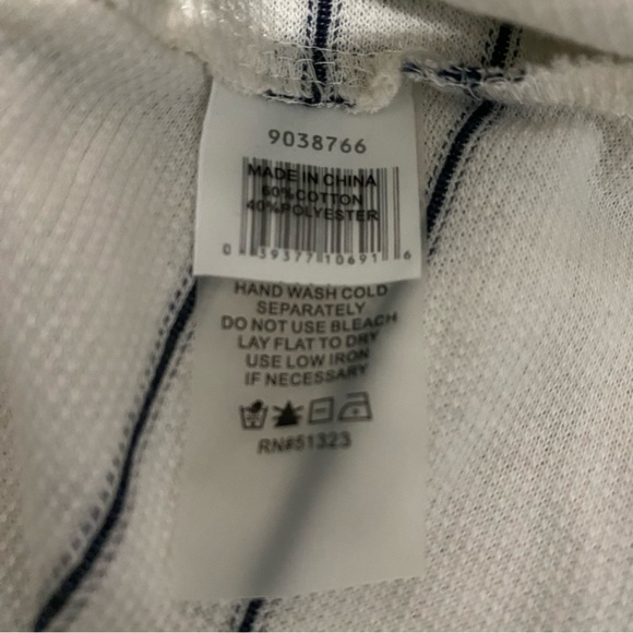 VINCE CAMUTO Women's Ivory/navy Fringe-striped Tassel-hem Sheath Dress SZ M. - Picture 10 of 11